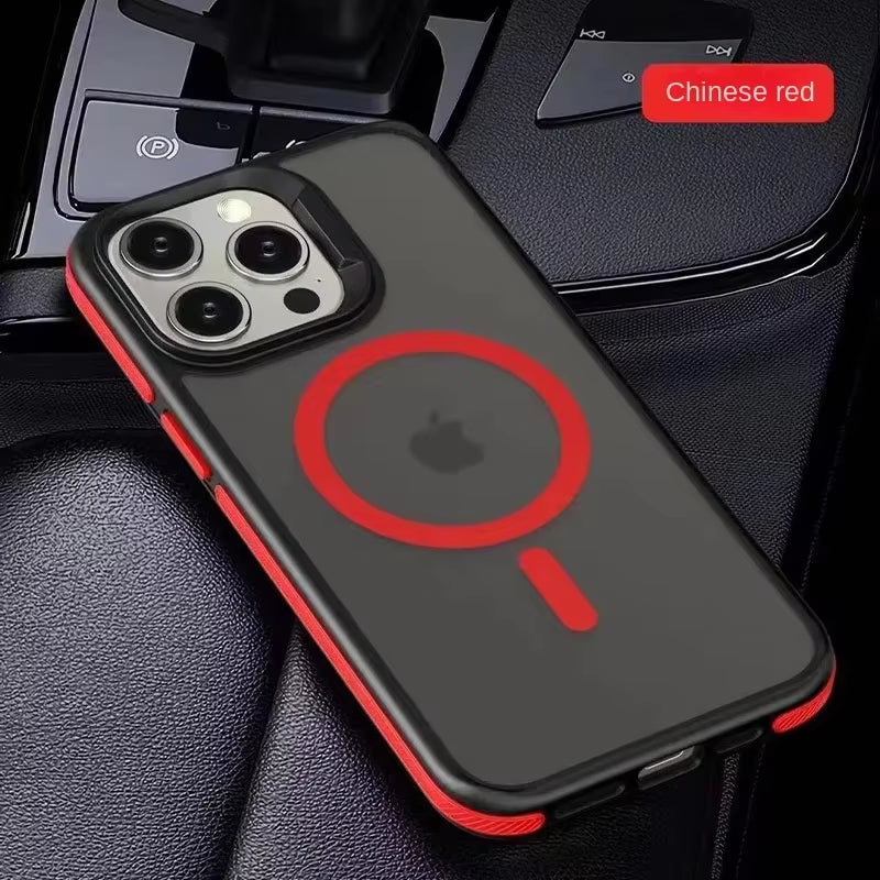 Magnetic Luxury Matte Translucent Shockproof Case for iPhone 11, 12, 13, 14, 15, 16 Pro Max with MagSafe Wireless Charging Compatibility