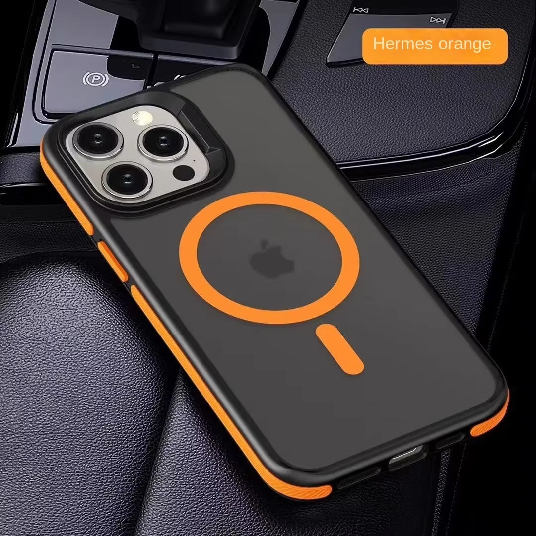 Magnetic Luxury Matte Translucent Shockproof Case for iPhone 11, 12, 13, 14, 15, 16 Pro Max with MagSafe Wireless Charging Compatibility